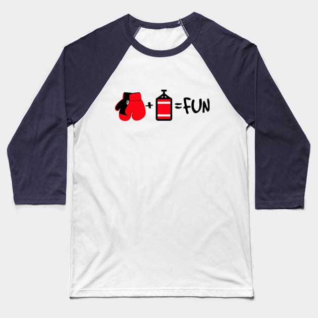 Gloves + Heavy Bag = Fun Baseball T-Shirt by Equals Fun